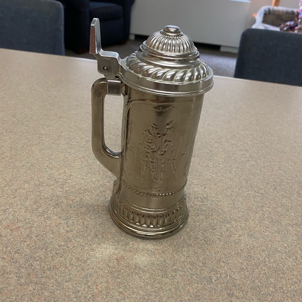 Vintage beer stein with lid